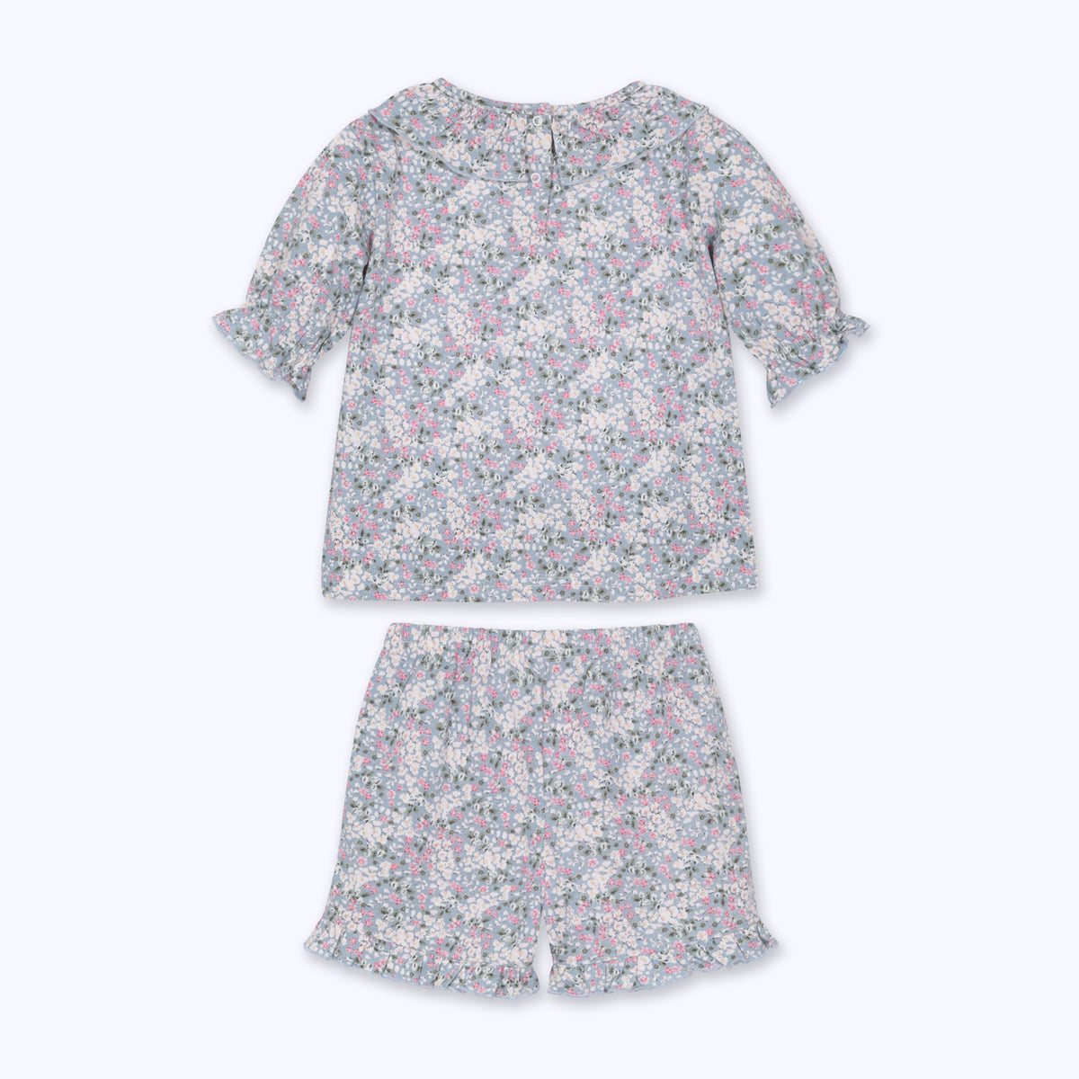 Pijama cuello celeste