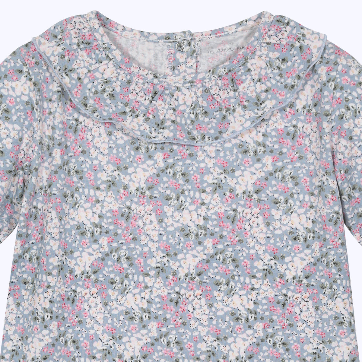 Pijama cuello celeste