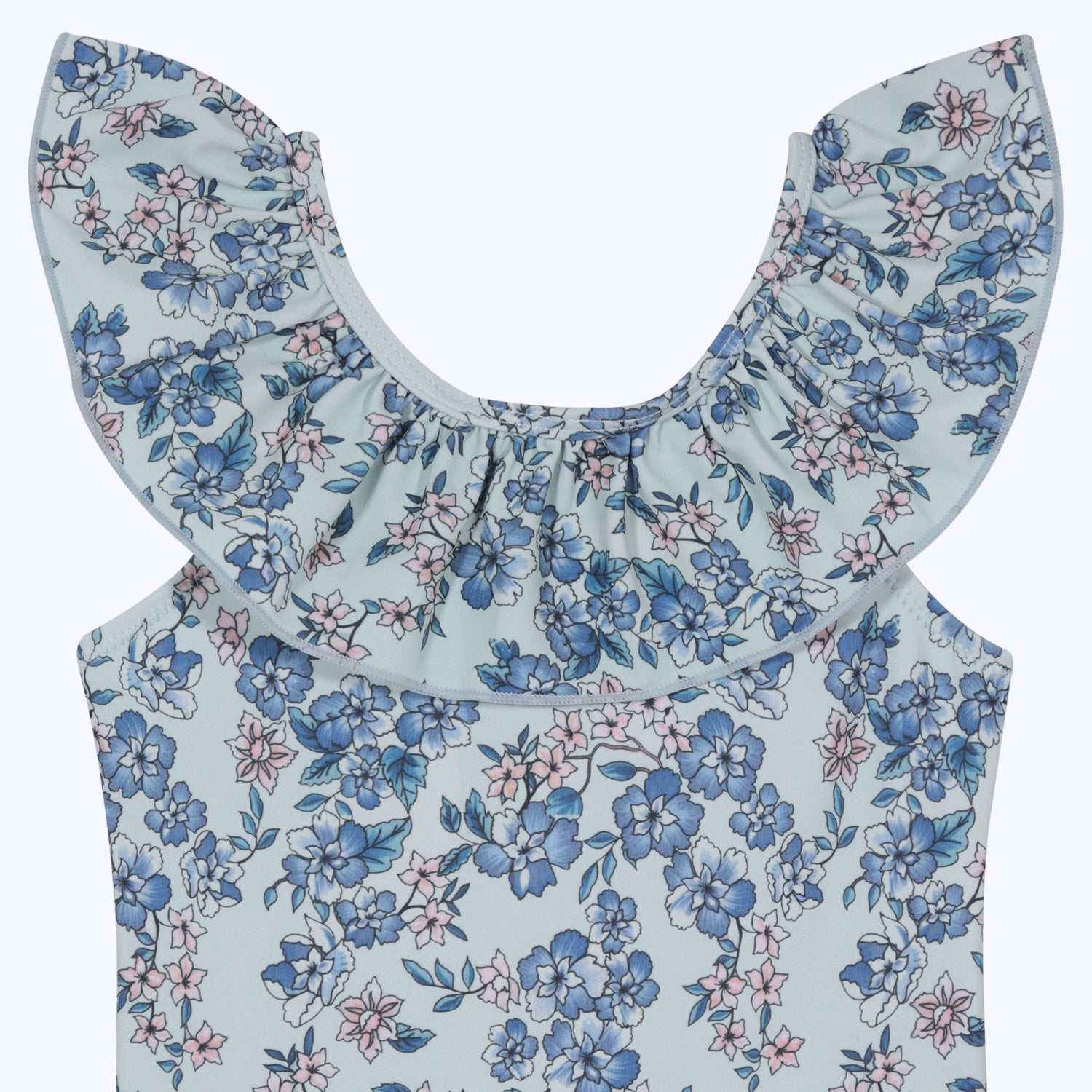 Traje de baño sin mangas azul