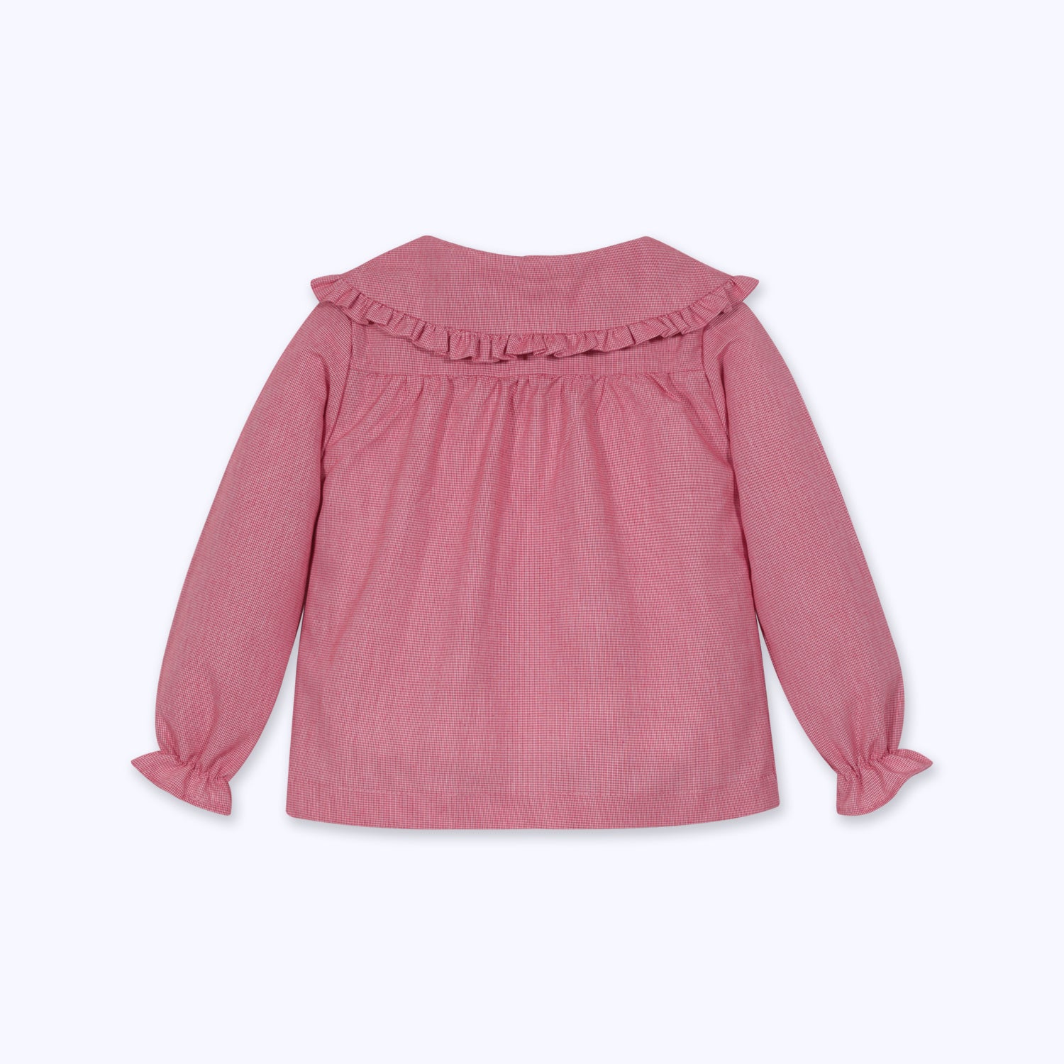 Blusa Maria roja mini cuadrille