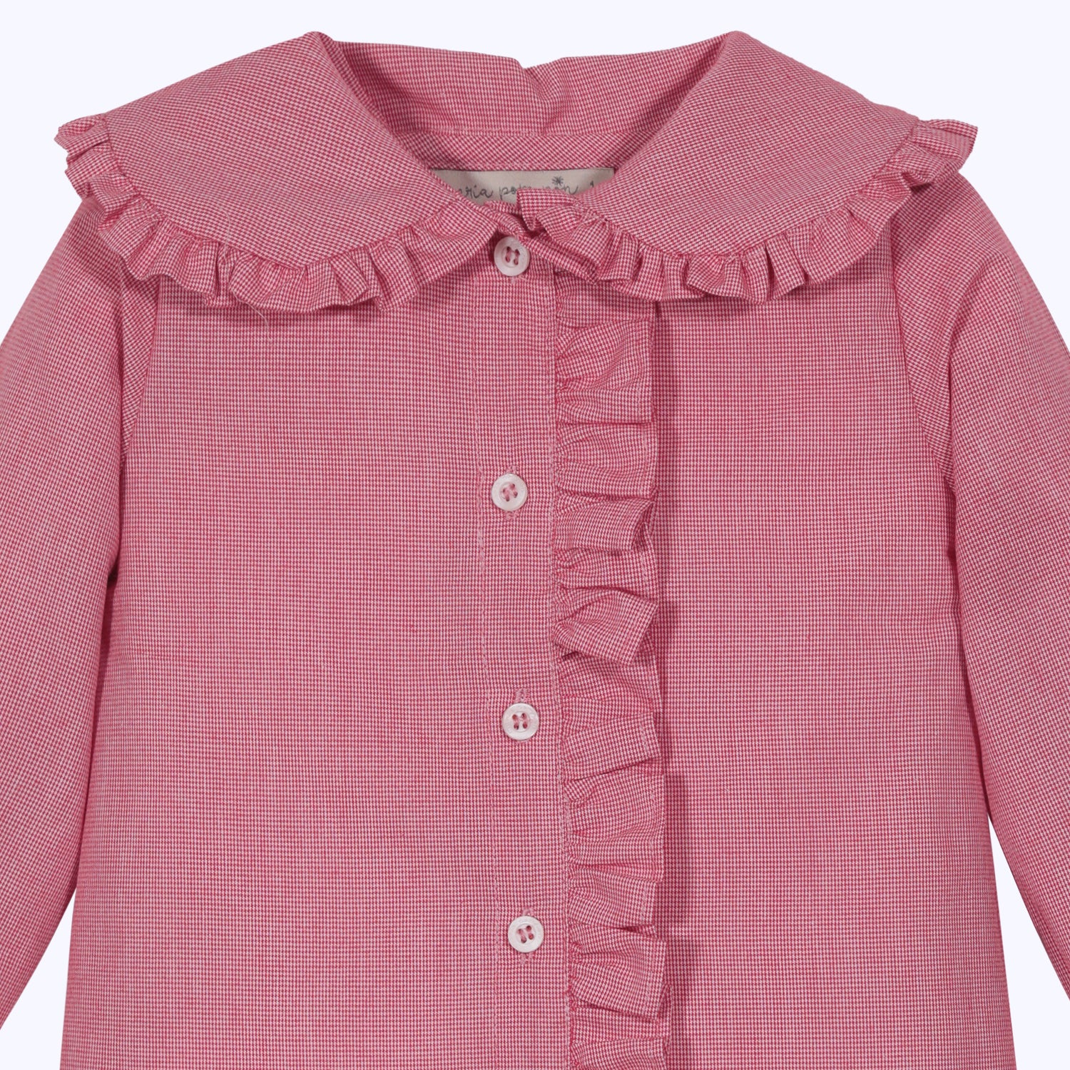 Blusa Maria roja mini cuadrille