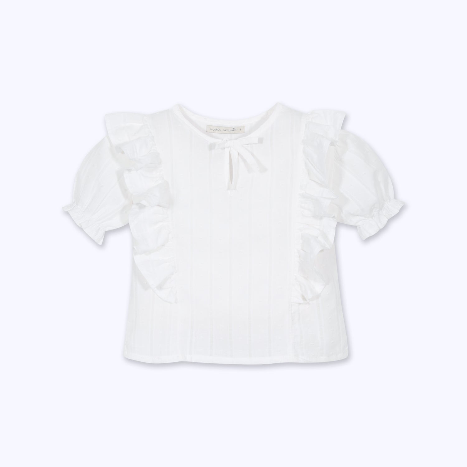 Blusa vuelos blanca