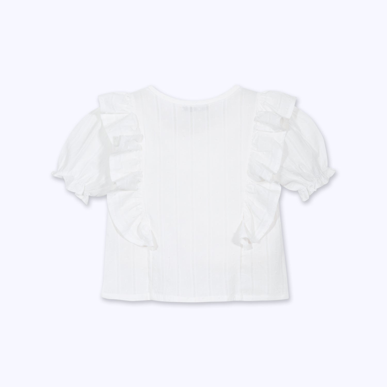 Blusa vuelos blanca