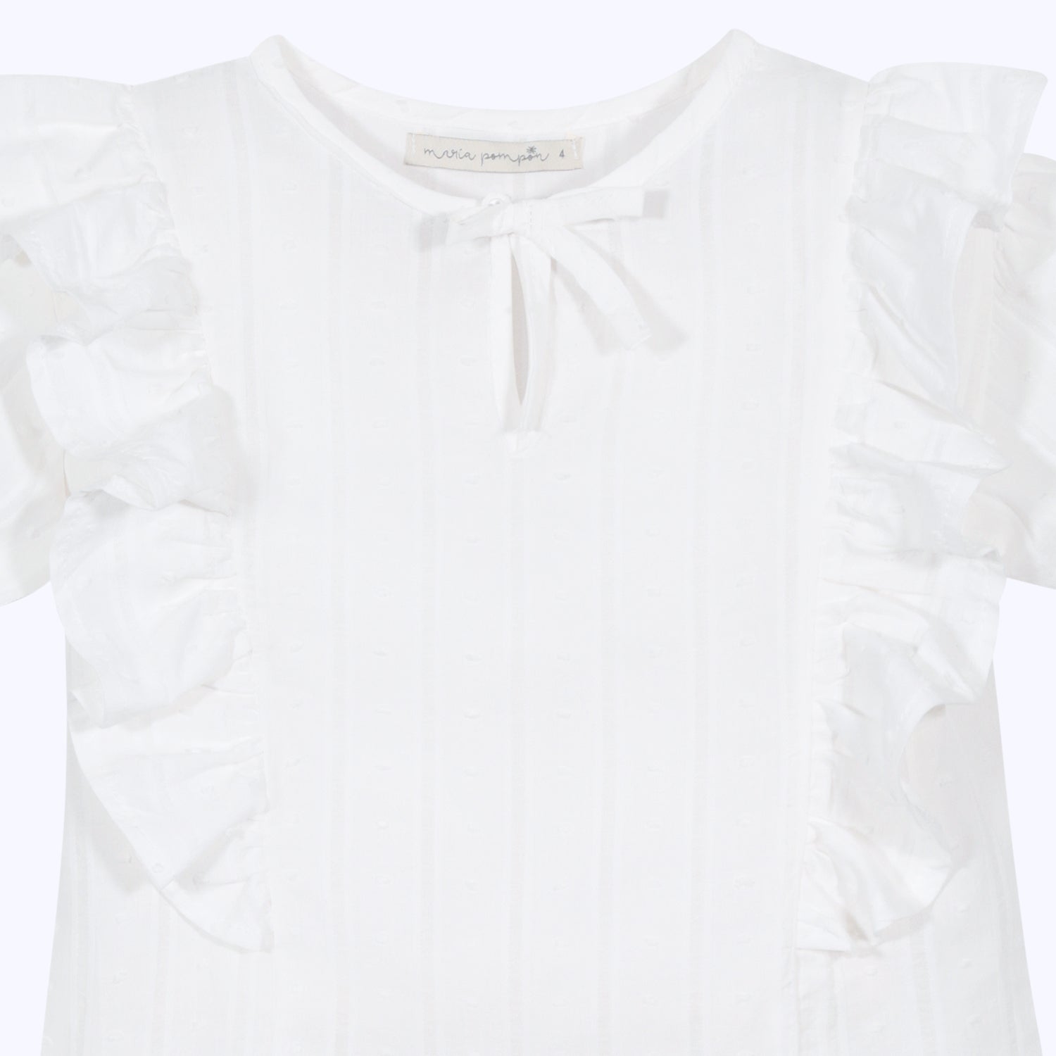 Blusa vuelos blanca