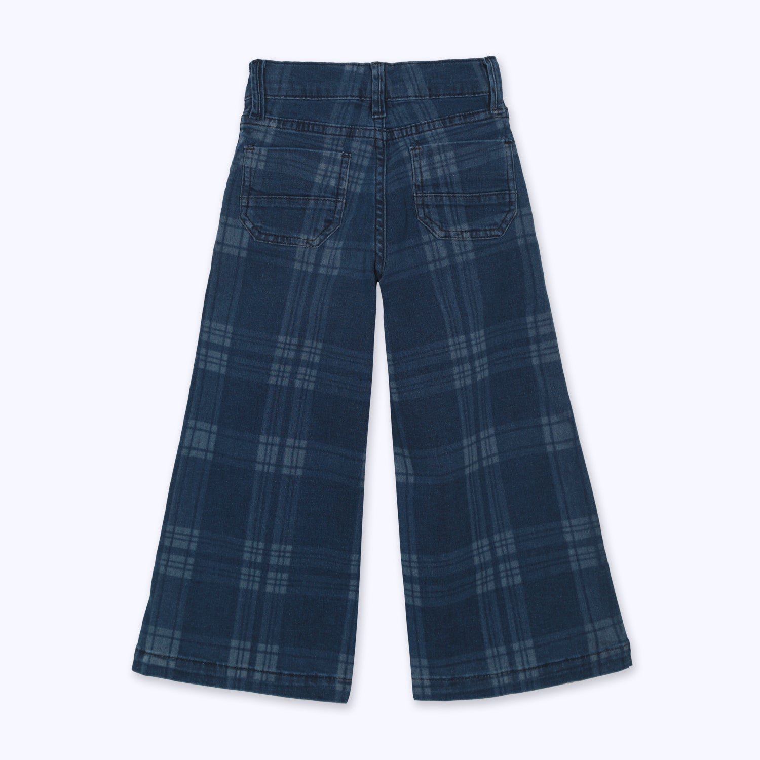Jeans Palazzo cuadrille fondo denim oscuro