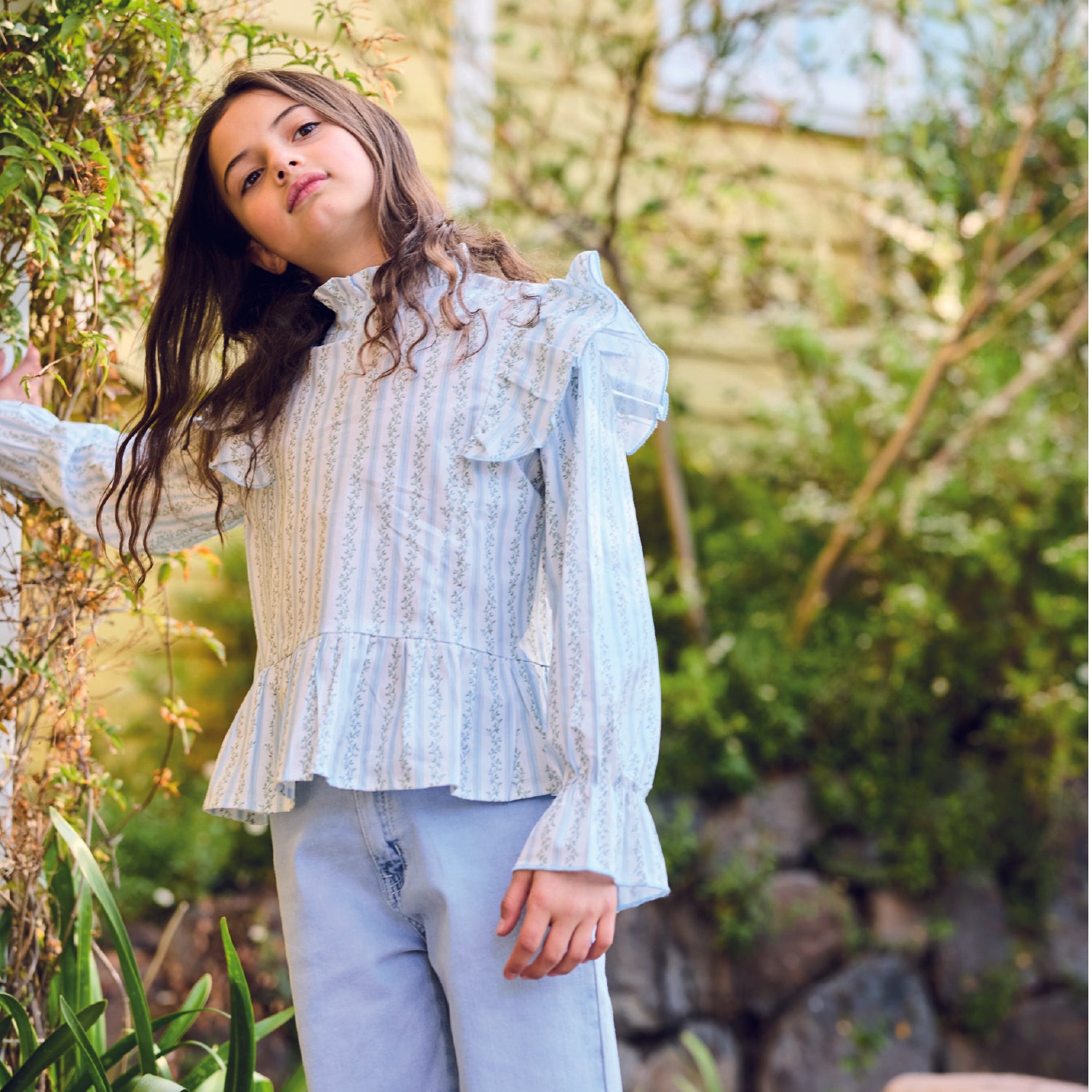 Blusa Lucrecia /botanical/ ramitas