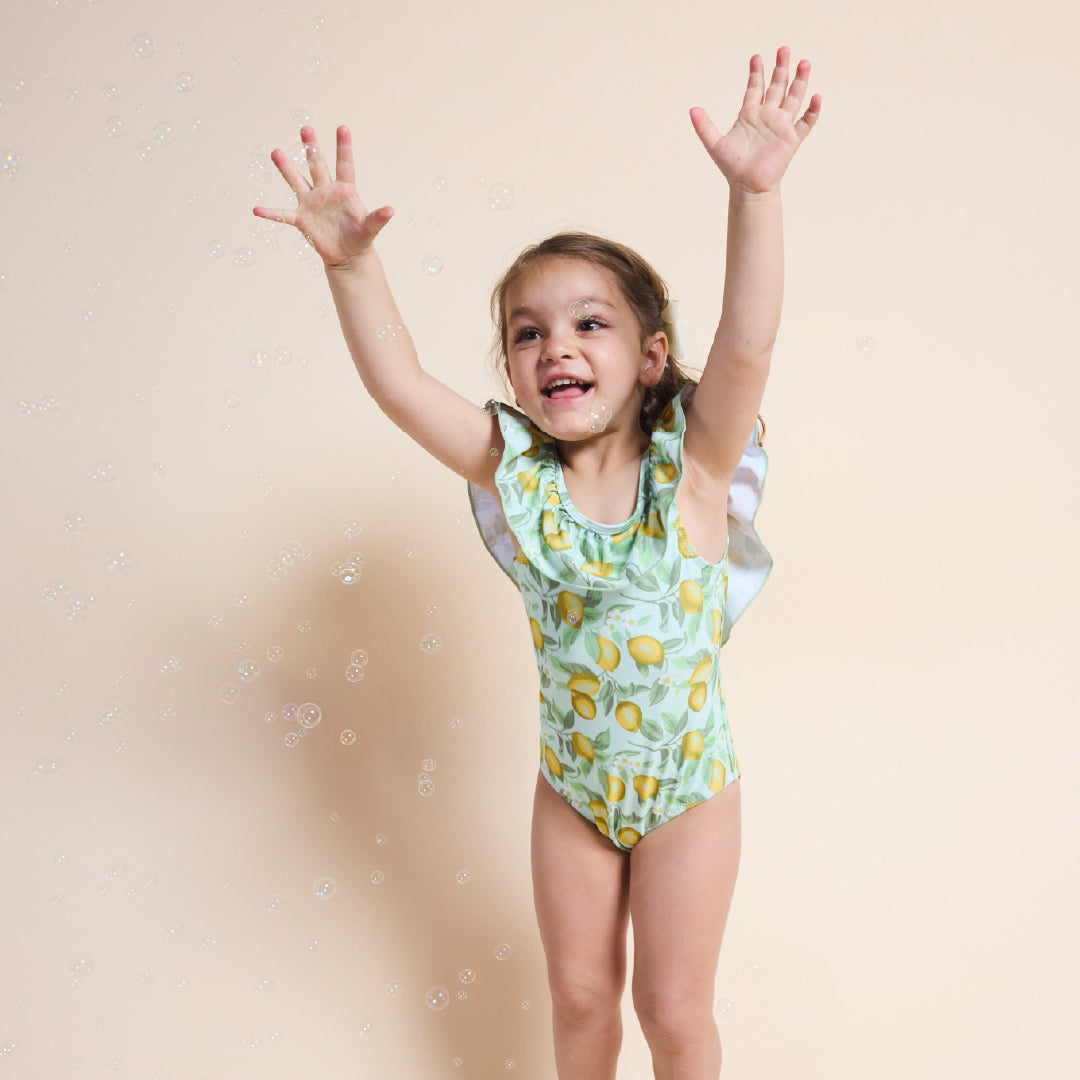 Traje de baño sin mangas limones