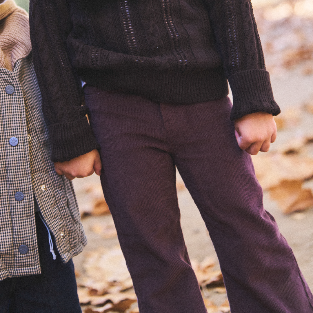 Flare pants morado oscuro