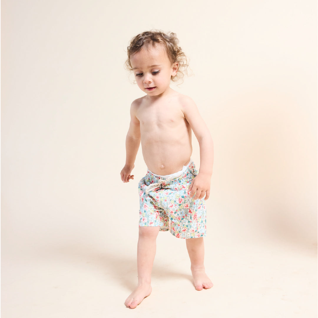 Traje de baño niño flores