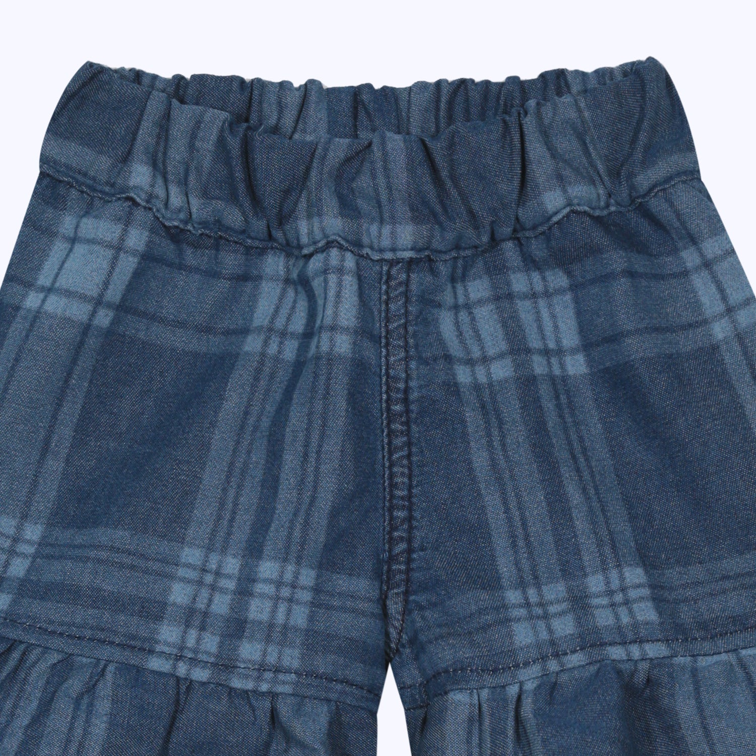 Short vuelos cuadrille fondo denim oscuro