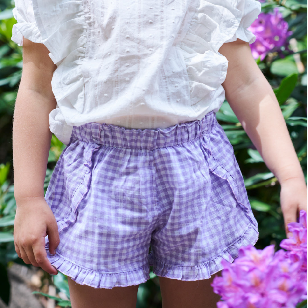 Short vichy lila