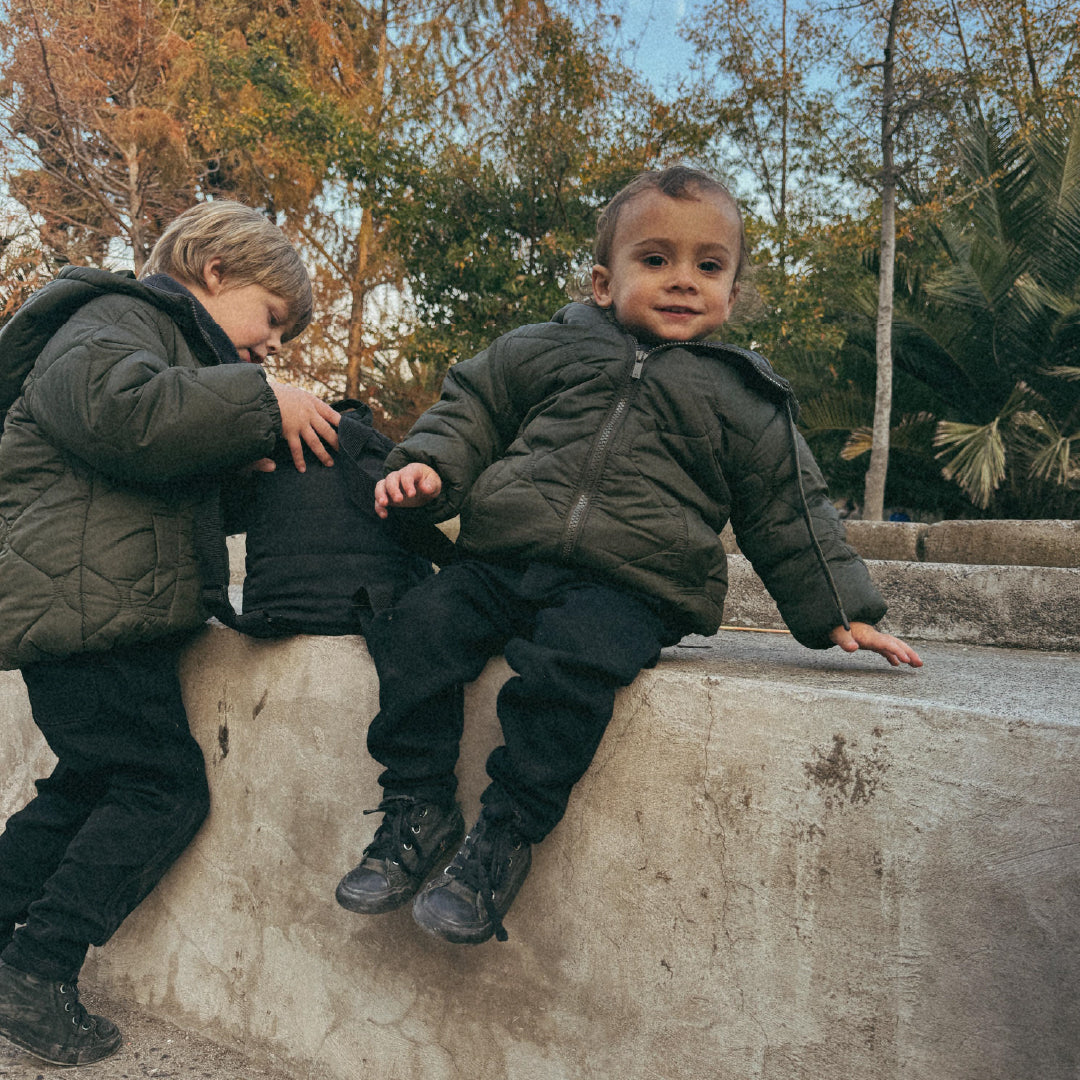 Parka niño verde