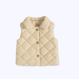 Parka sin mangas ecru