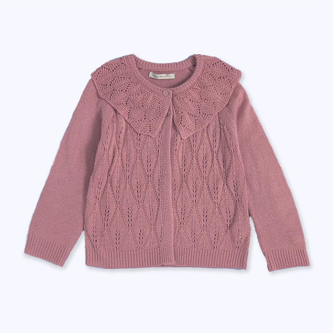 Chaleco cardigan rosado