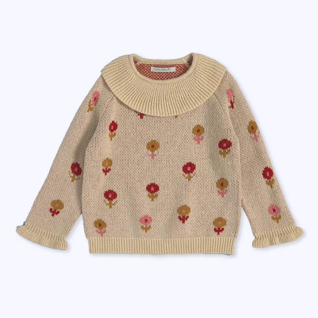 Chaleco cuello flores