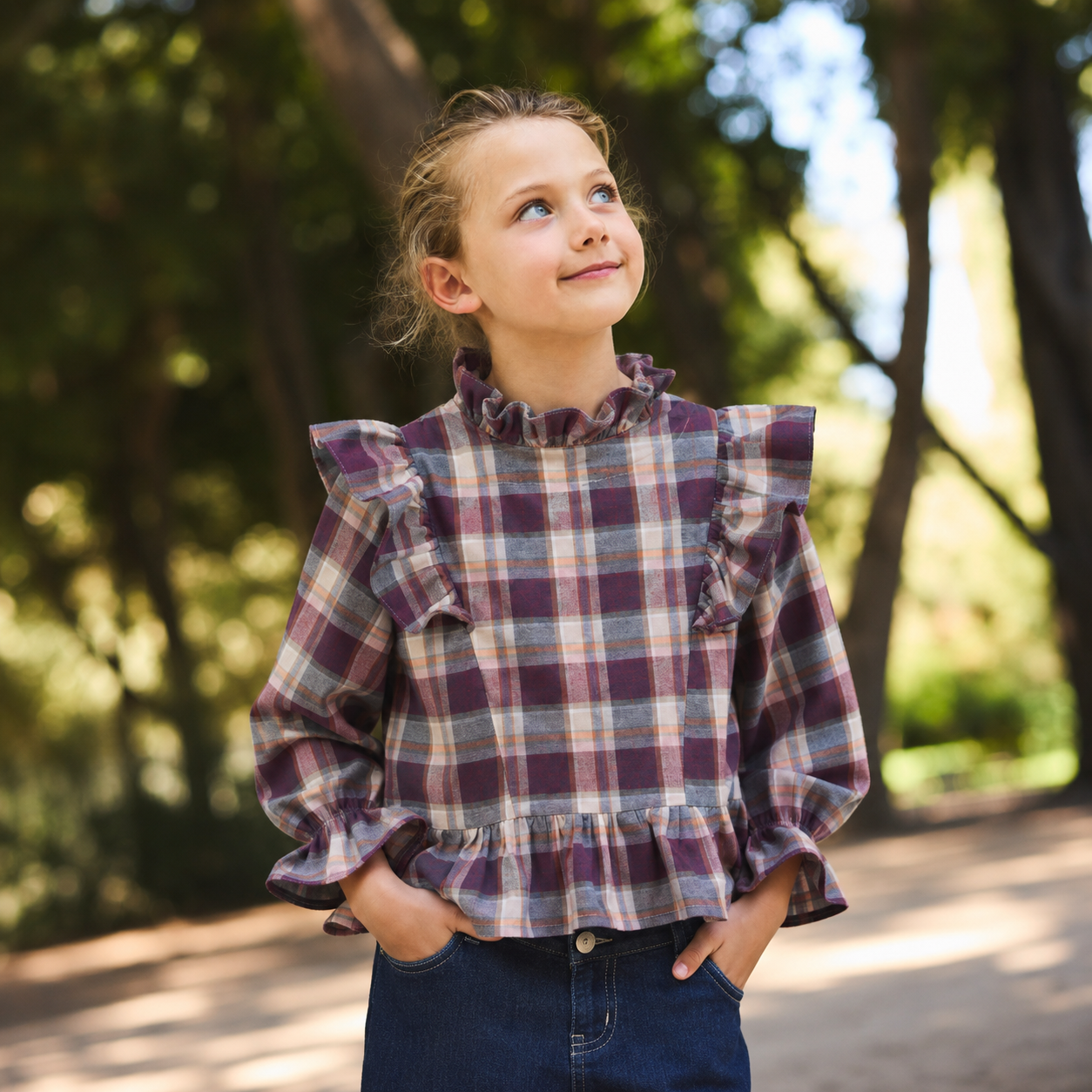 Blusa Niña cuadrille