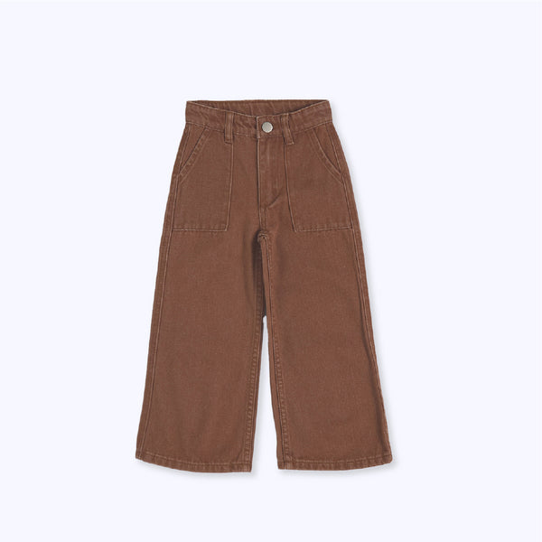 Pantalon ancho ocre