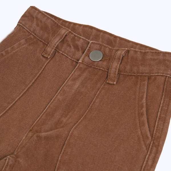 Pantalon ancho ocre