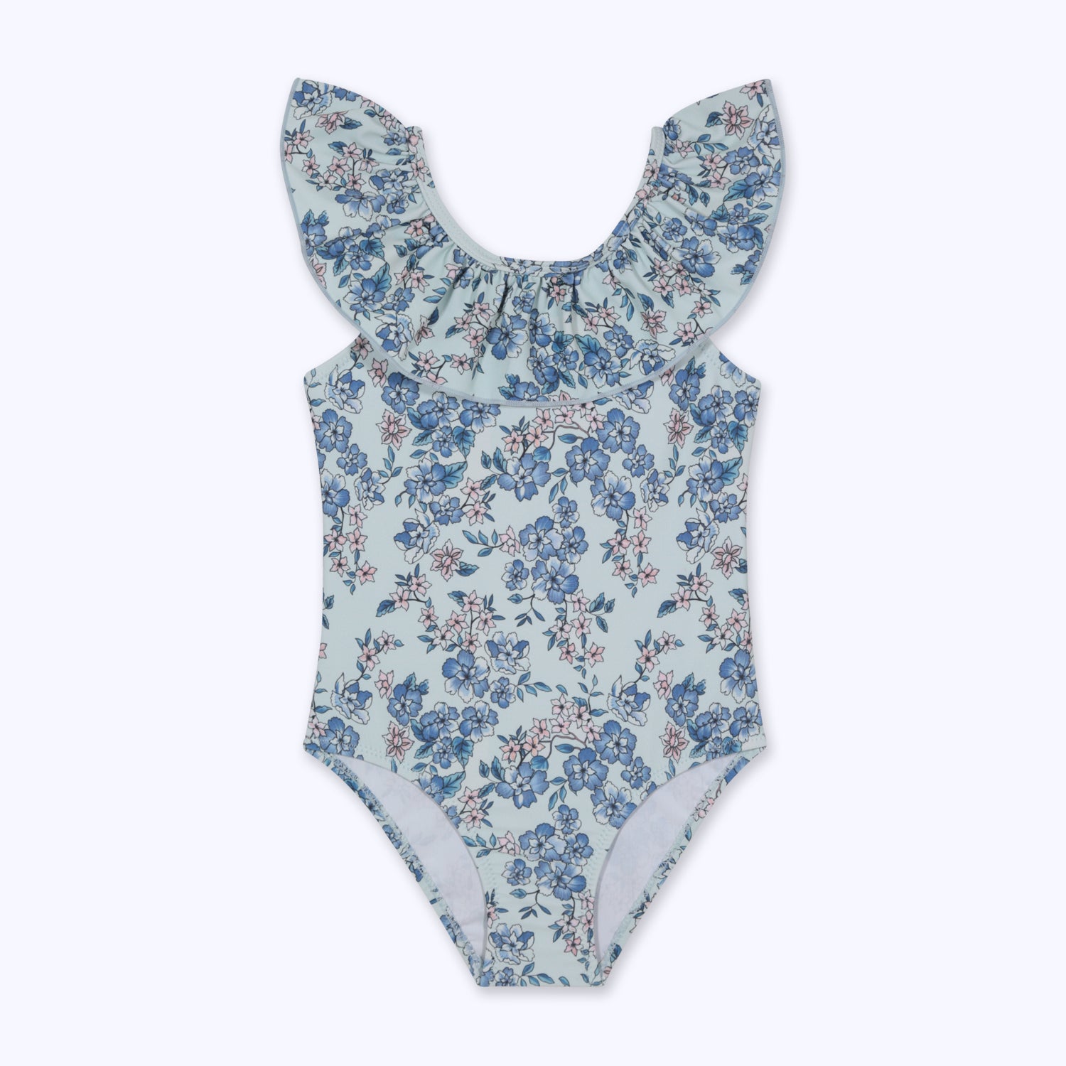 Traje de baño sin mangas azul