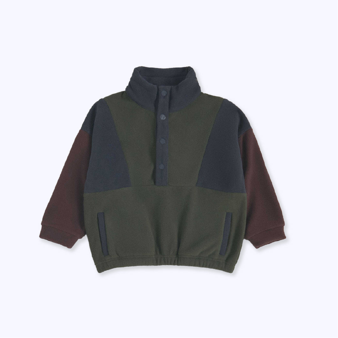 POLERON Polar NIÑO GRIS/VERDE