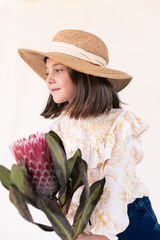 BLUSA FLOR BEIGE