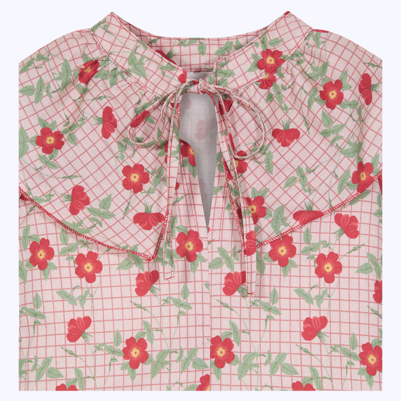 Blusa flor roja