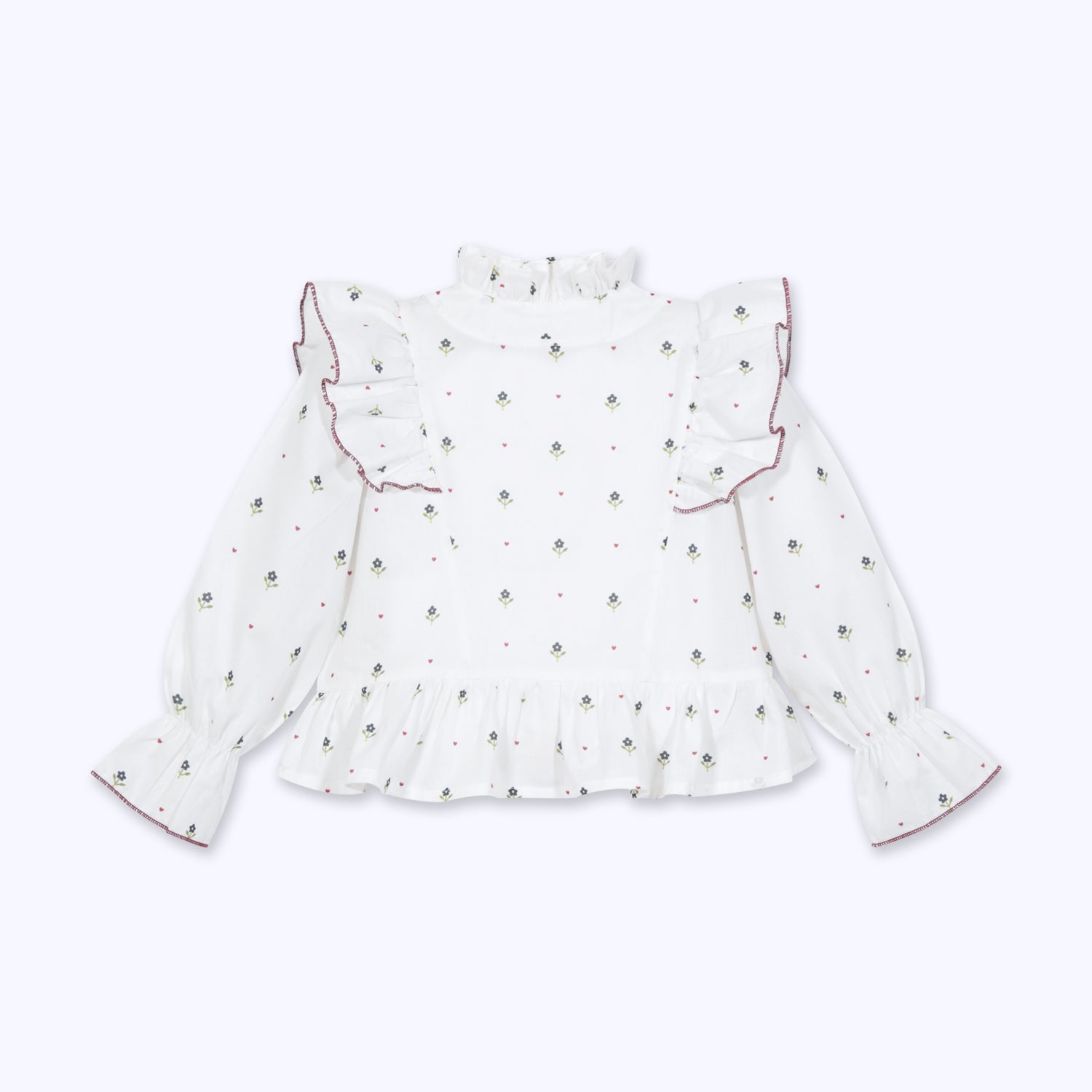 Blusa cuello romantico
