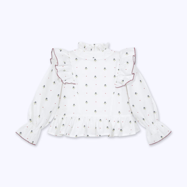 Blusa cuello romantico
