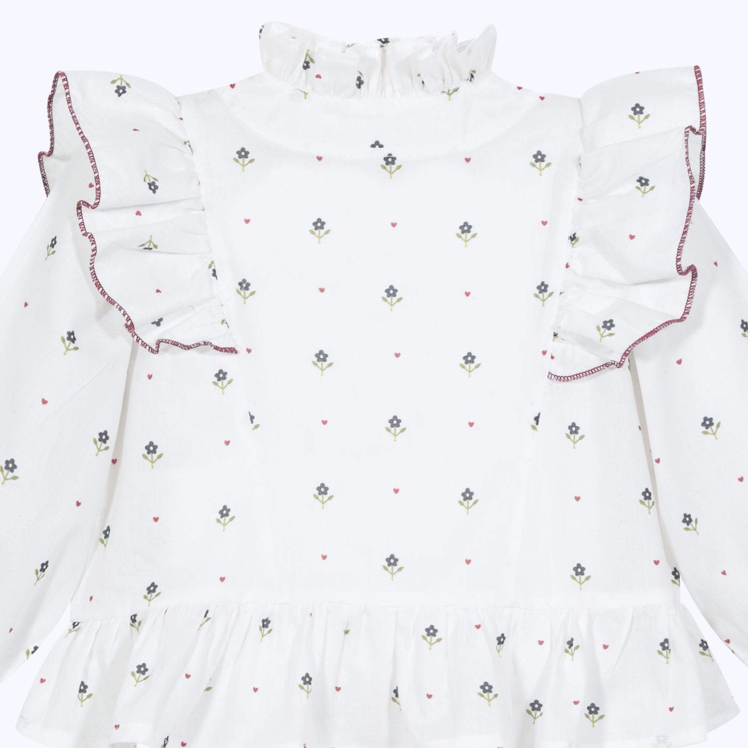 Blusa cuello romantico