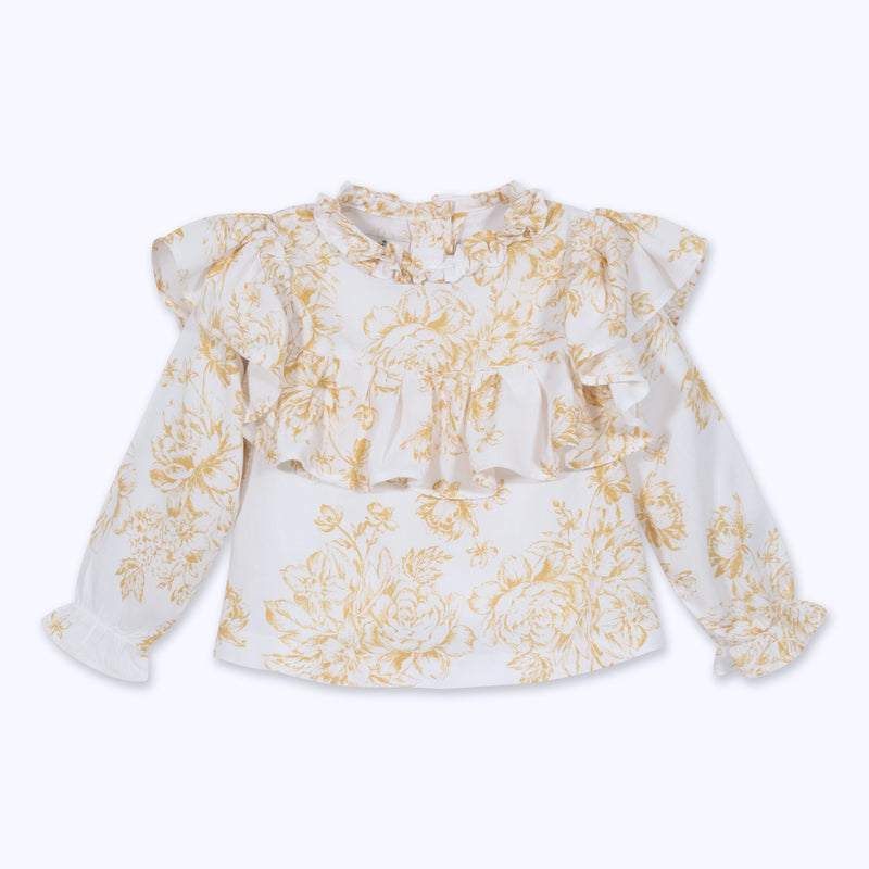 BLUSA FLOR BEIGE