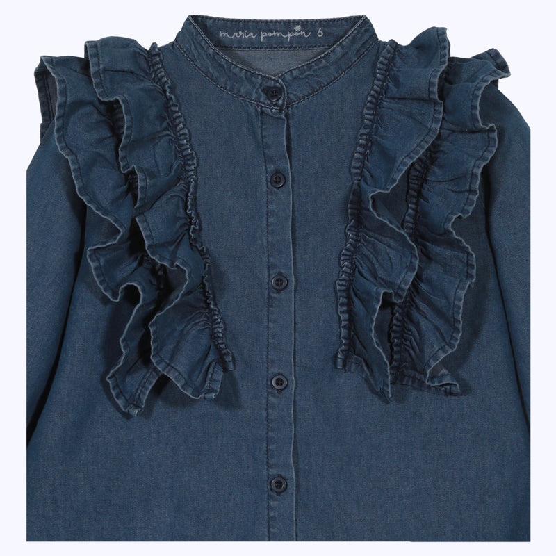 Blusa Jeans vuelos azul