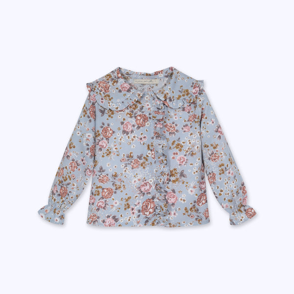Blusa Maria celeste suave