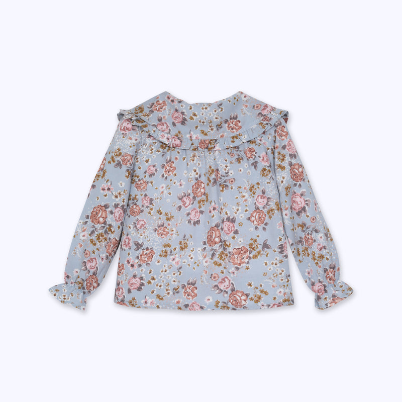 Blusa Maria celeste suave