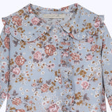 Blusa Maria celeste suave