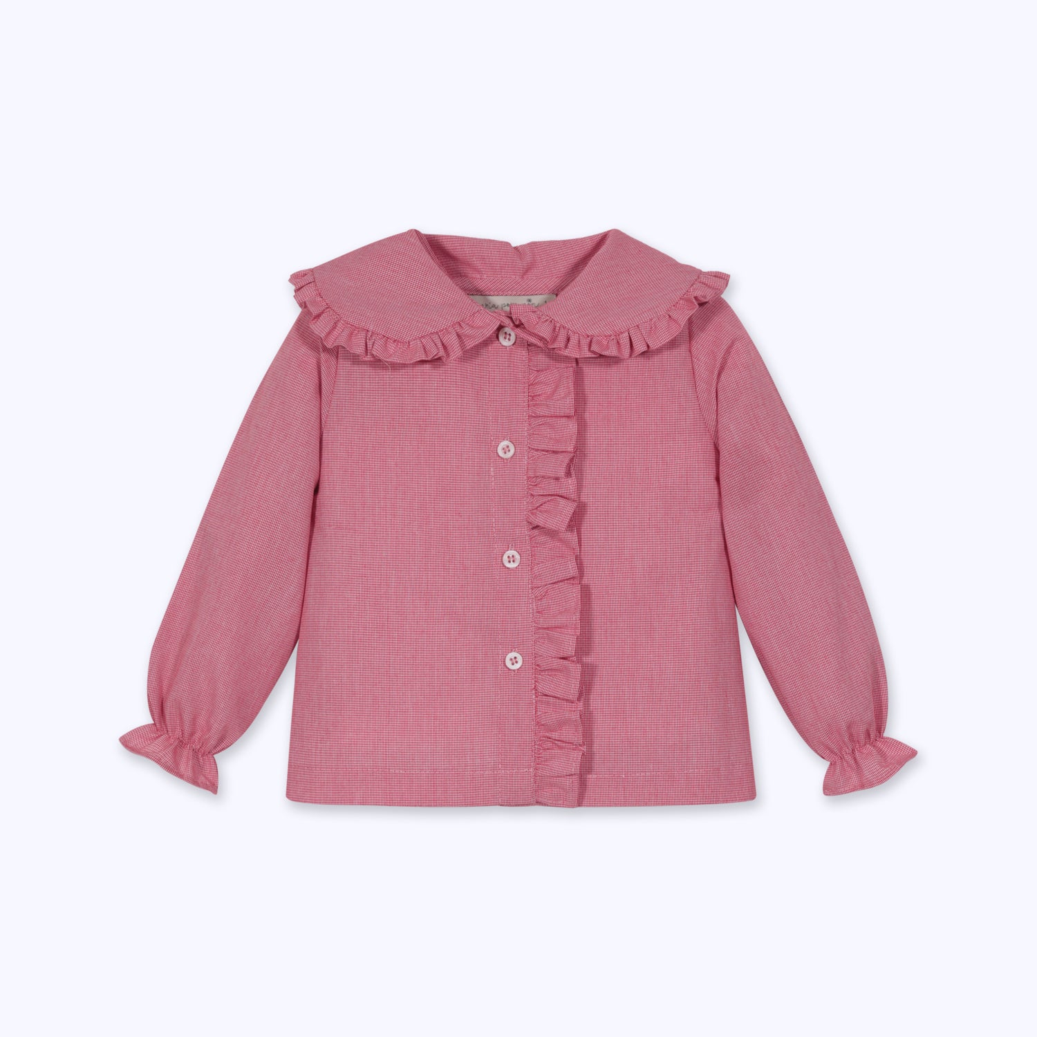 Blusa Maria roja mini cuadrille