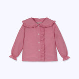 Blusa Maria roja mini cuadrille