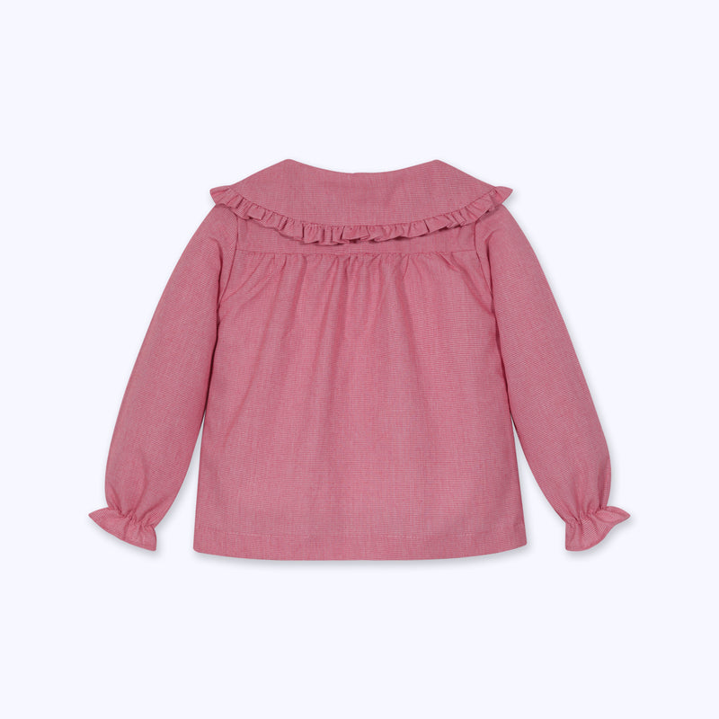 Blusa Maria roja mini cuadrille