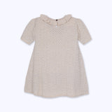 Vestido calado beige