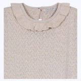 Vestido calado beige
