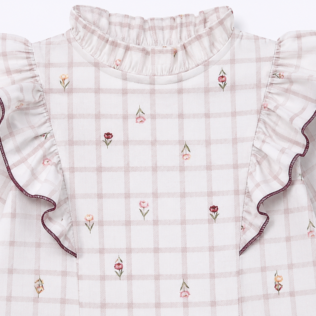 Blusa Niña vuelos rosas