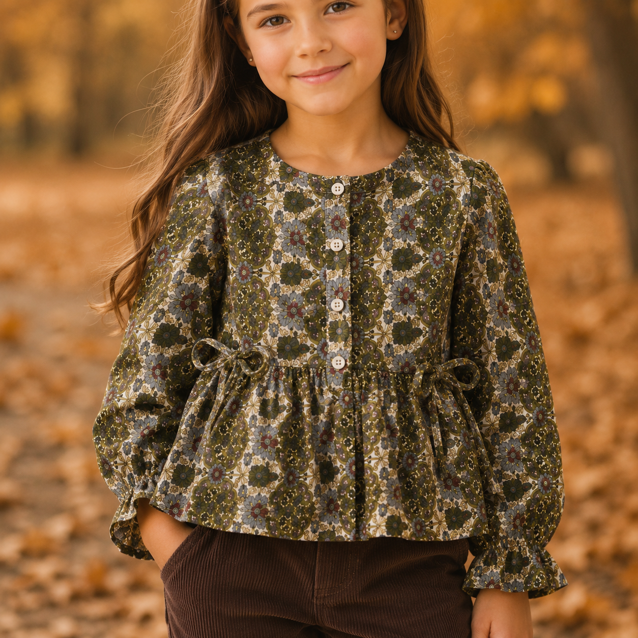 Blusa niña Maca verde