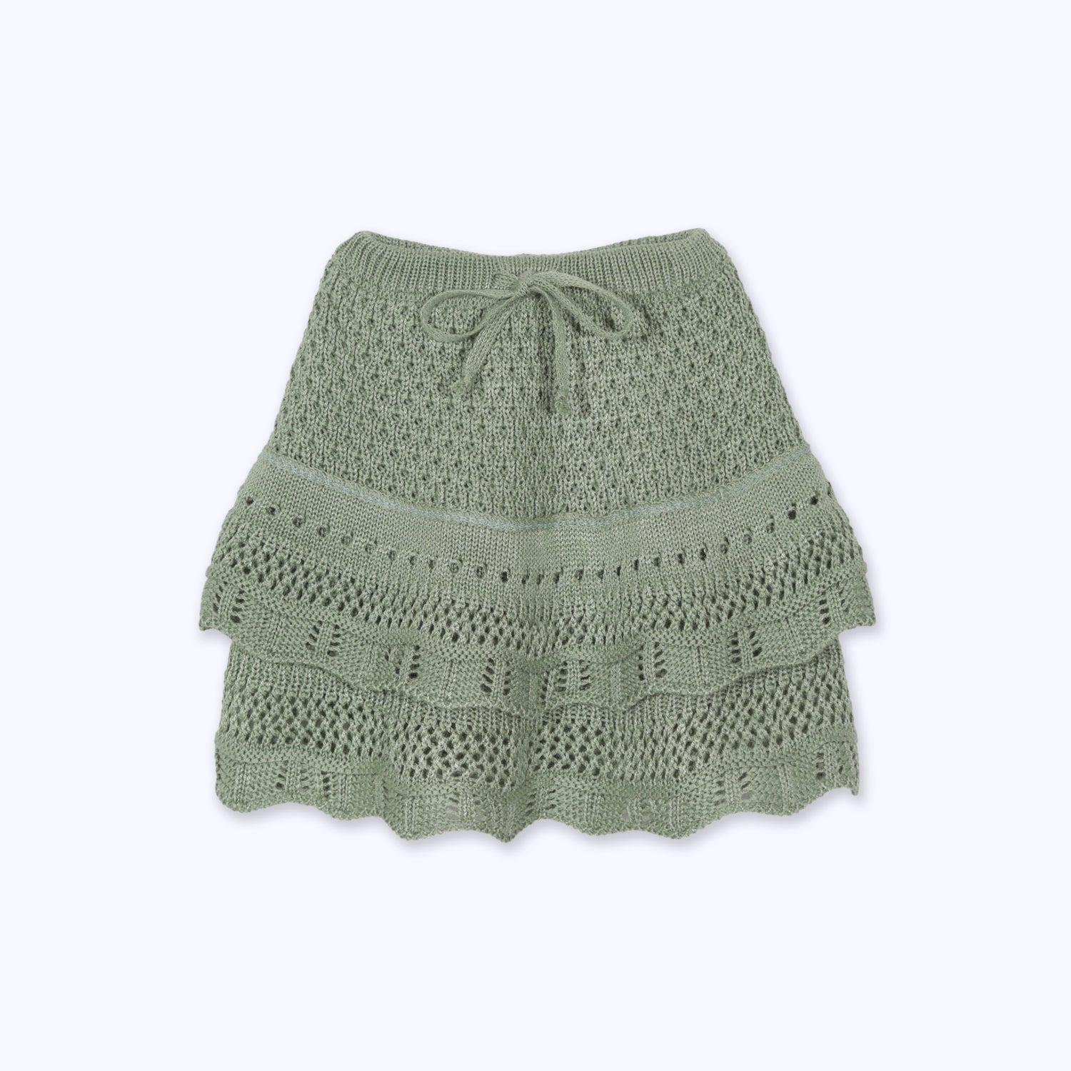 Falda tejida Verde