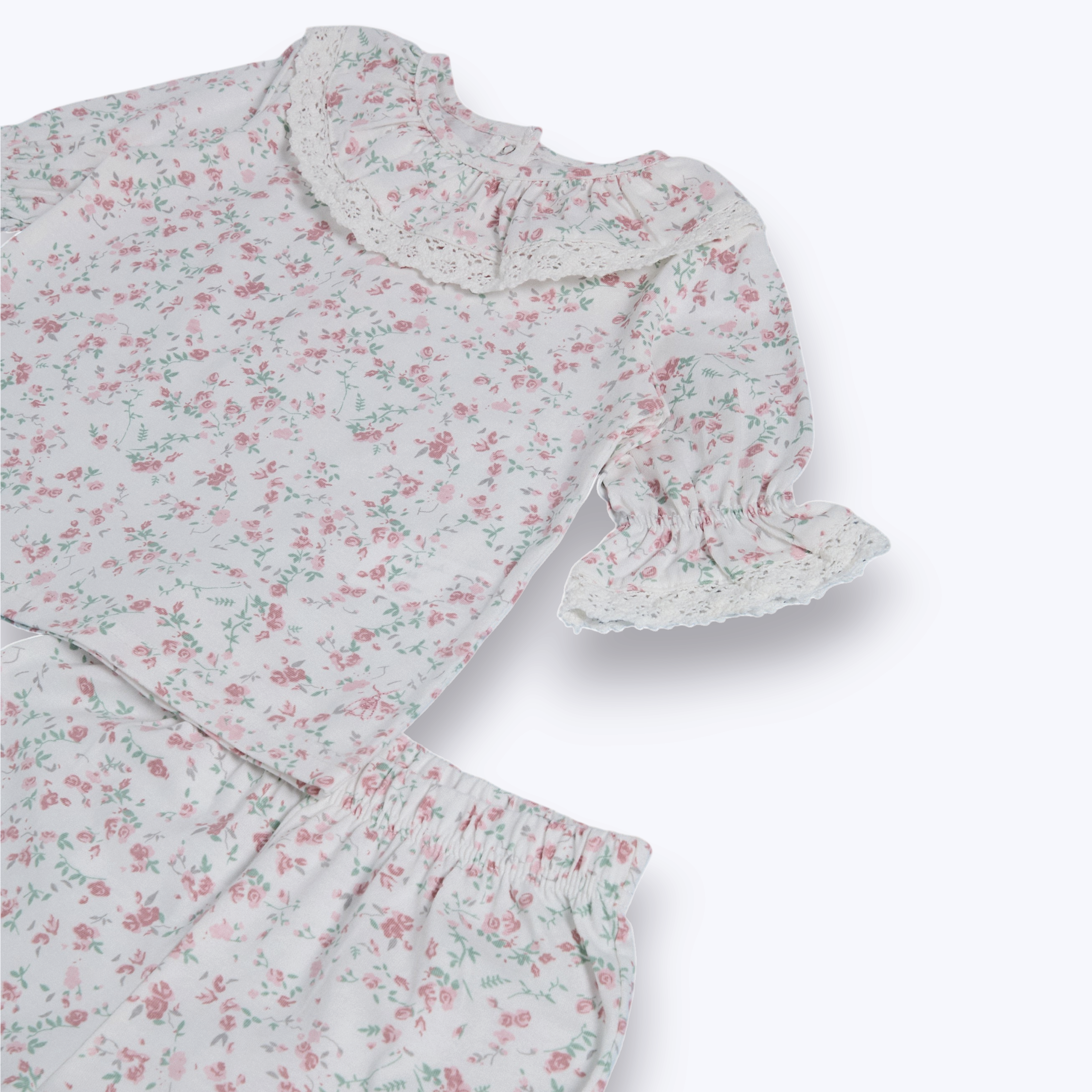 Pijama niña flores