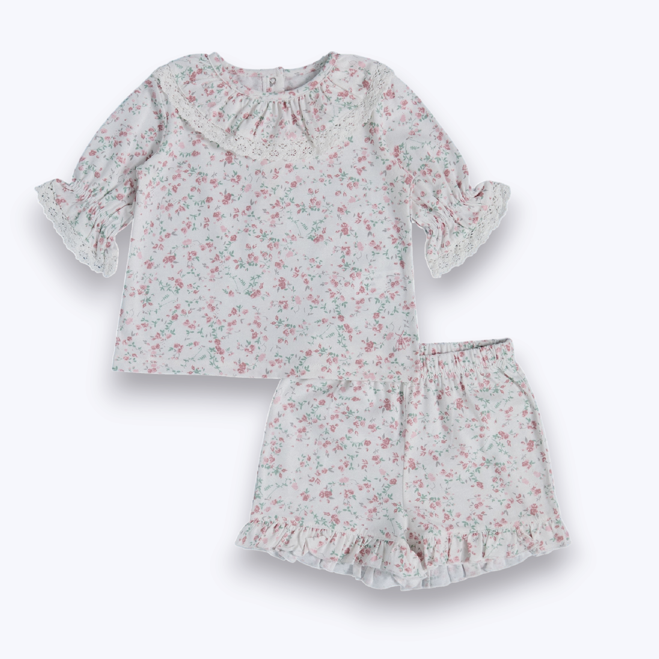 Pijama niña flores