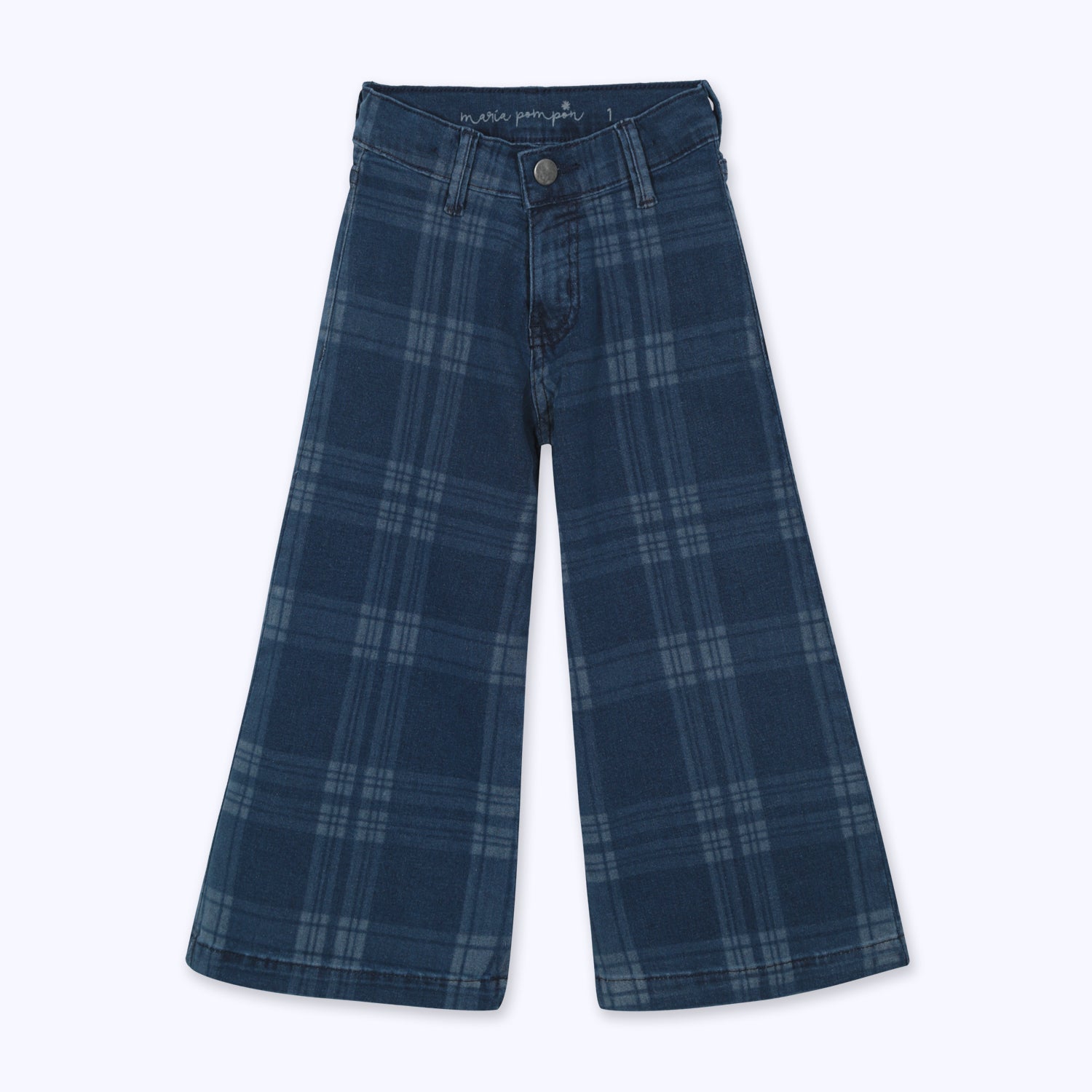 Jeans Palazzo cuadrille fondo denim oscuro