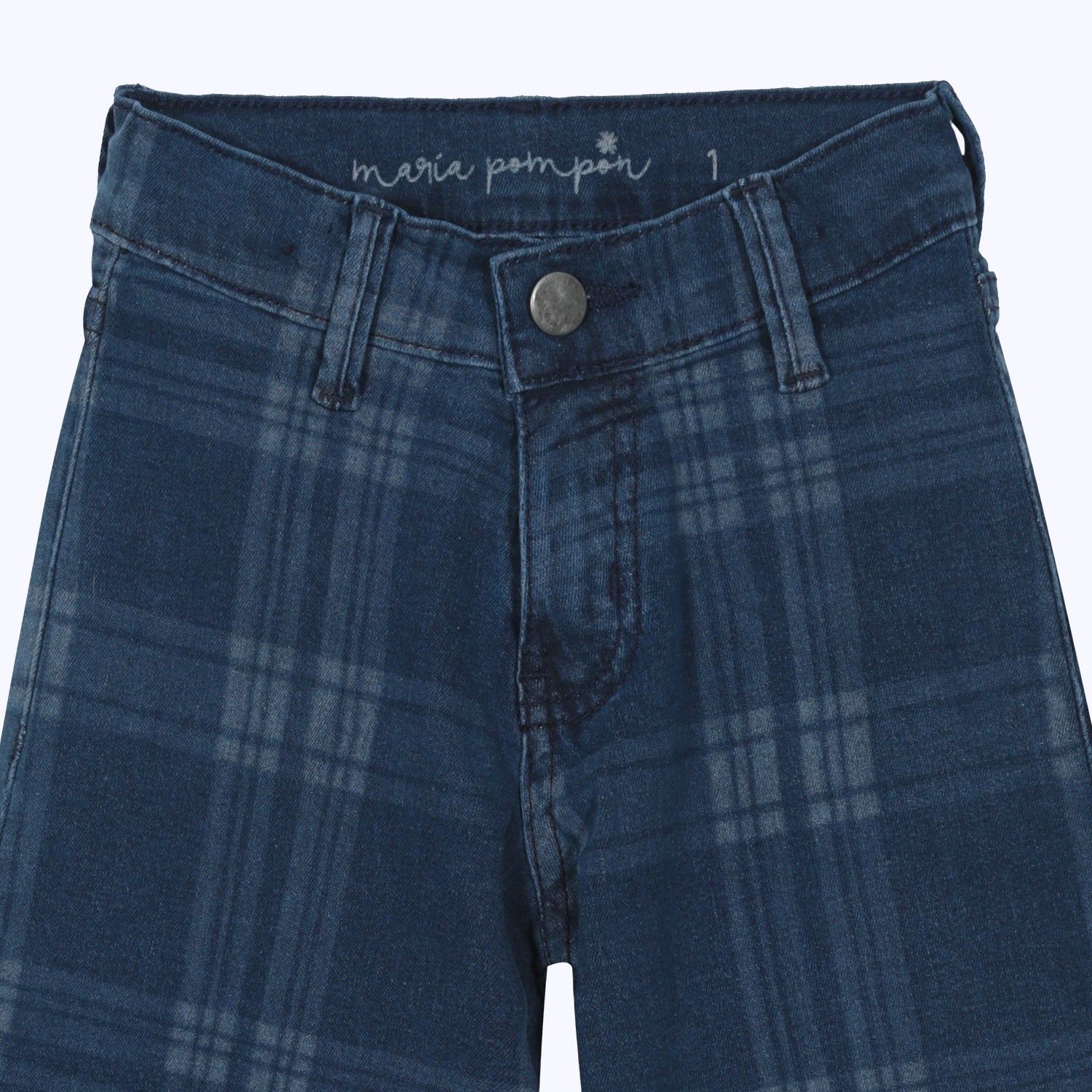 Jeans Palazzo cuadrille fondo denim oscuro