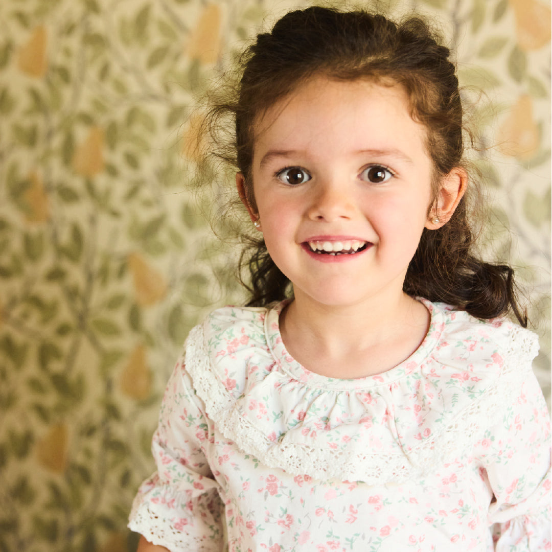 Pijama niña flores