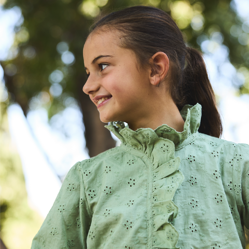 Blusa Valentina verde sueño