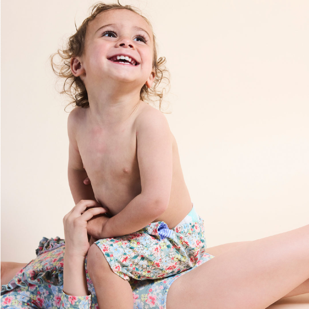 Traje de baño niño flores