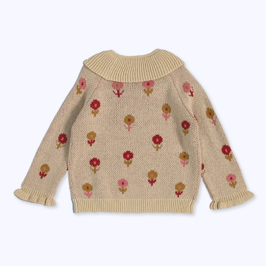 Chaleco cuello flores